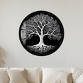 Monochrome Tree Of Life with black frame