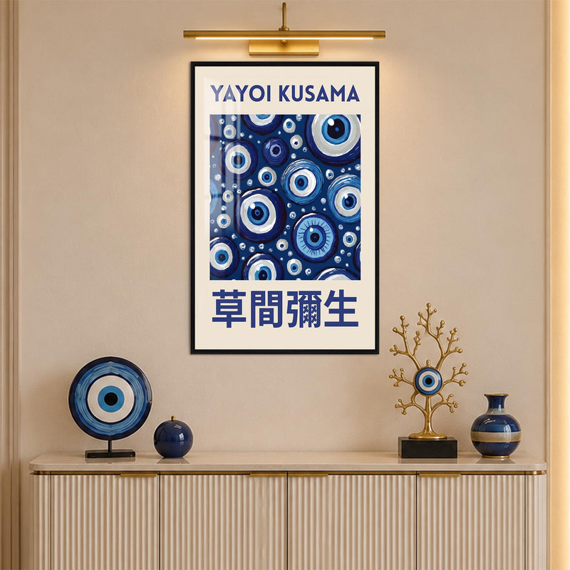 Kusama Evil Eye with black frame