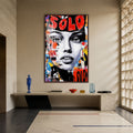 Solo Pop Portrait with walnut frame