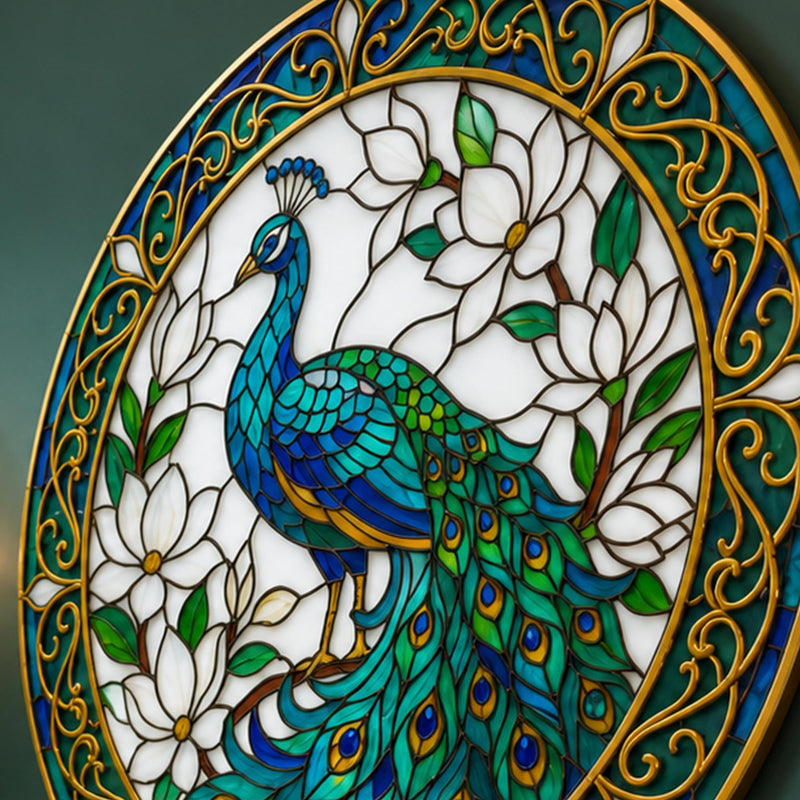 Stained Glass Peacock And Magnolia lifestyle view