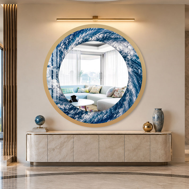 Ocean Wave Portal with gold frame