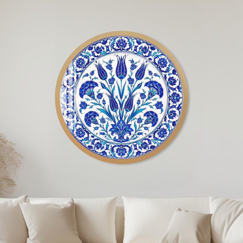 Ottoman Tulip Garden with gold frame