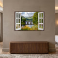 Window to the Valley with walnut frame