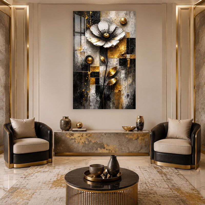 Golden Geometric Flower lifestyle view