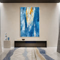Artronauts Glass Print 12x18 cm | 4.7"x7.1" / Silver Gilded Blue Cascade Glass Wall Art