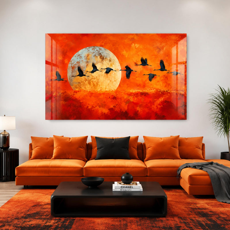 Moonlit Crane Migration lifestyle view