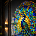 Emerald Stained Glass Peacock lifestyle view