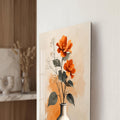Orange Flowers and Vases close-up angled detail