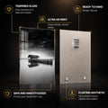 Solitary Lake House — tempered glass, ultra HD print, ready to hang