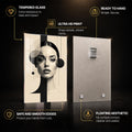 Geometric Monochrome Beauty — tempered glass, ultra HD print, ready to hang