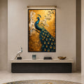 Golden Peacock Garden with black frame