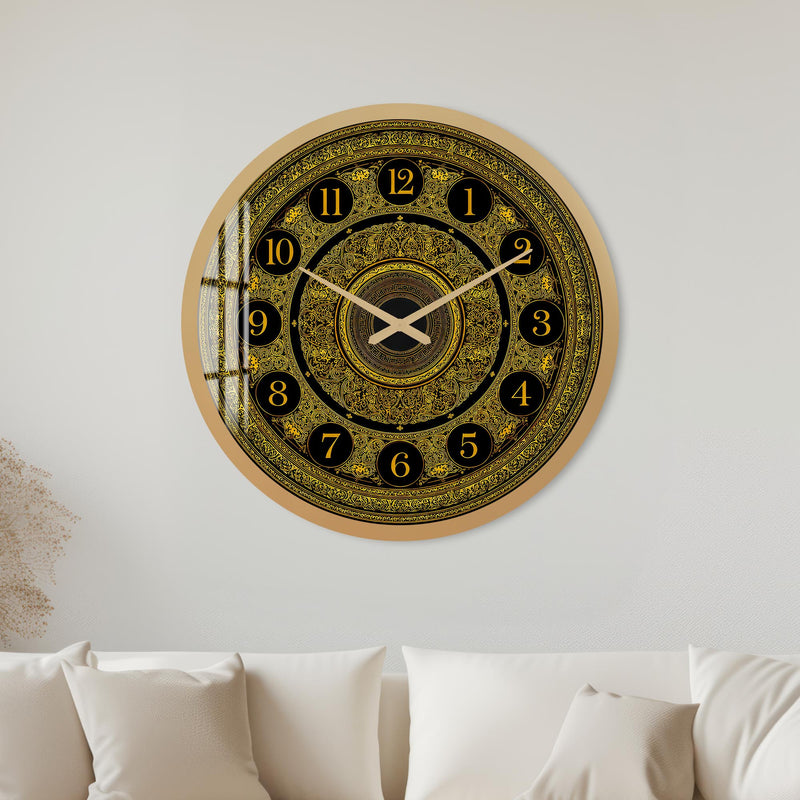 Ornate Golden Mandala with gold frame