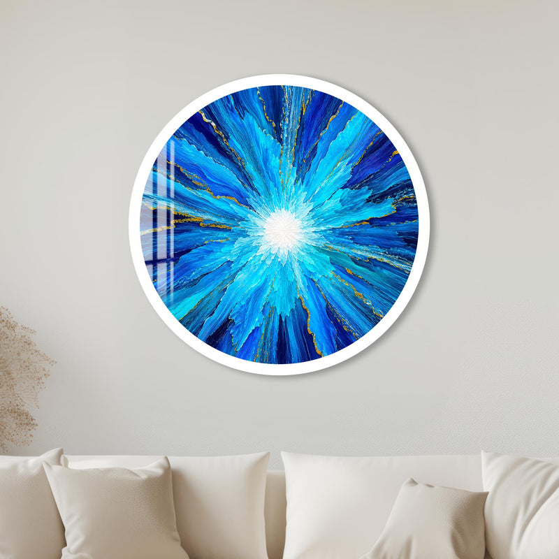 Azure Starburst Splash with white frame