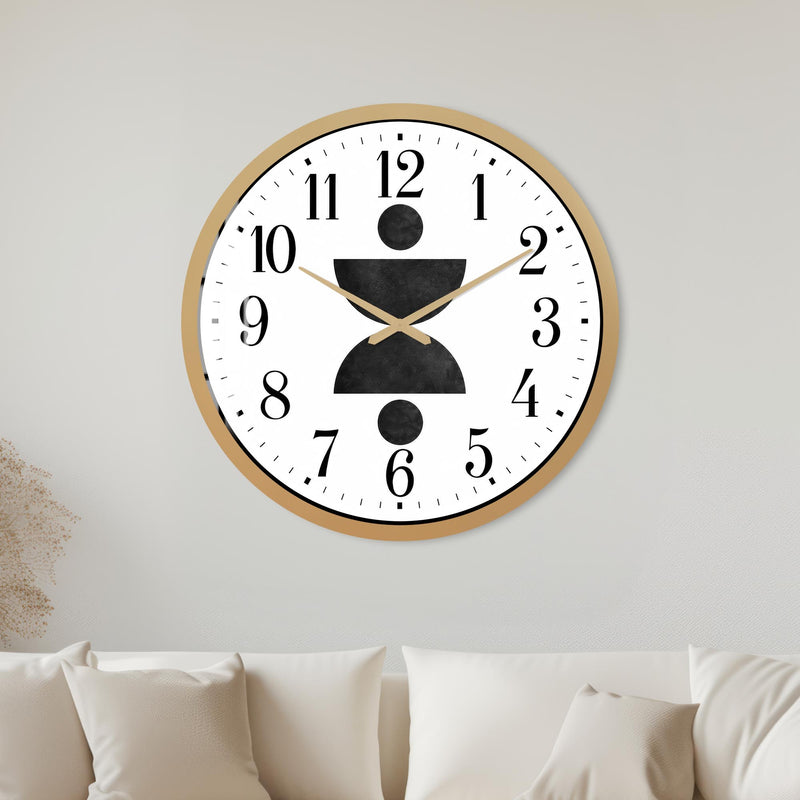 Monochrome Hourglass with gold frame