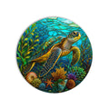 Stained Glass Sea Turtle product shot on white background
