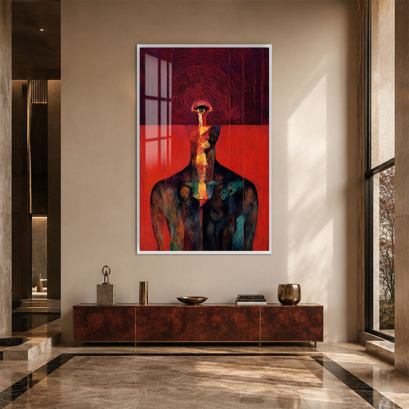 Artronauts Glass Print 12x18 cm | 4.7"x7.1" / White The Inner Eye Glass Wall Art