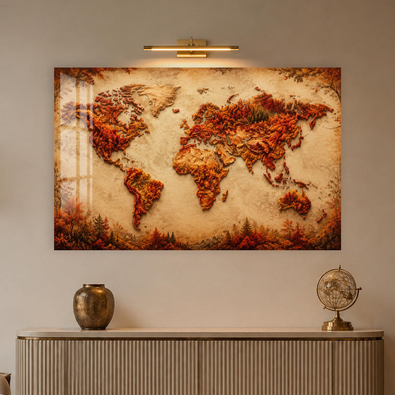 Autumn World Map lifestyle view