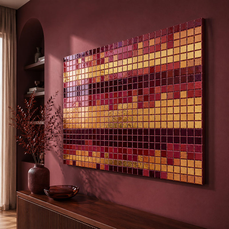 Crimson Mosaic Rhythm lifestyle view