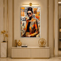 Orange Fashion Collage with silver frame