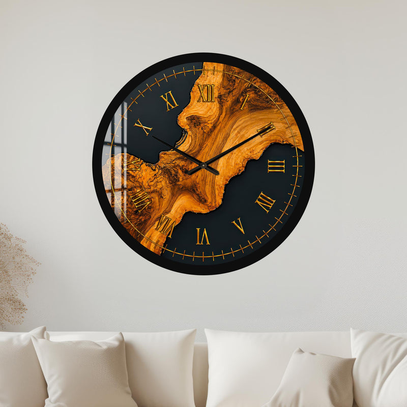 Amber Resin Swirl with black frame