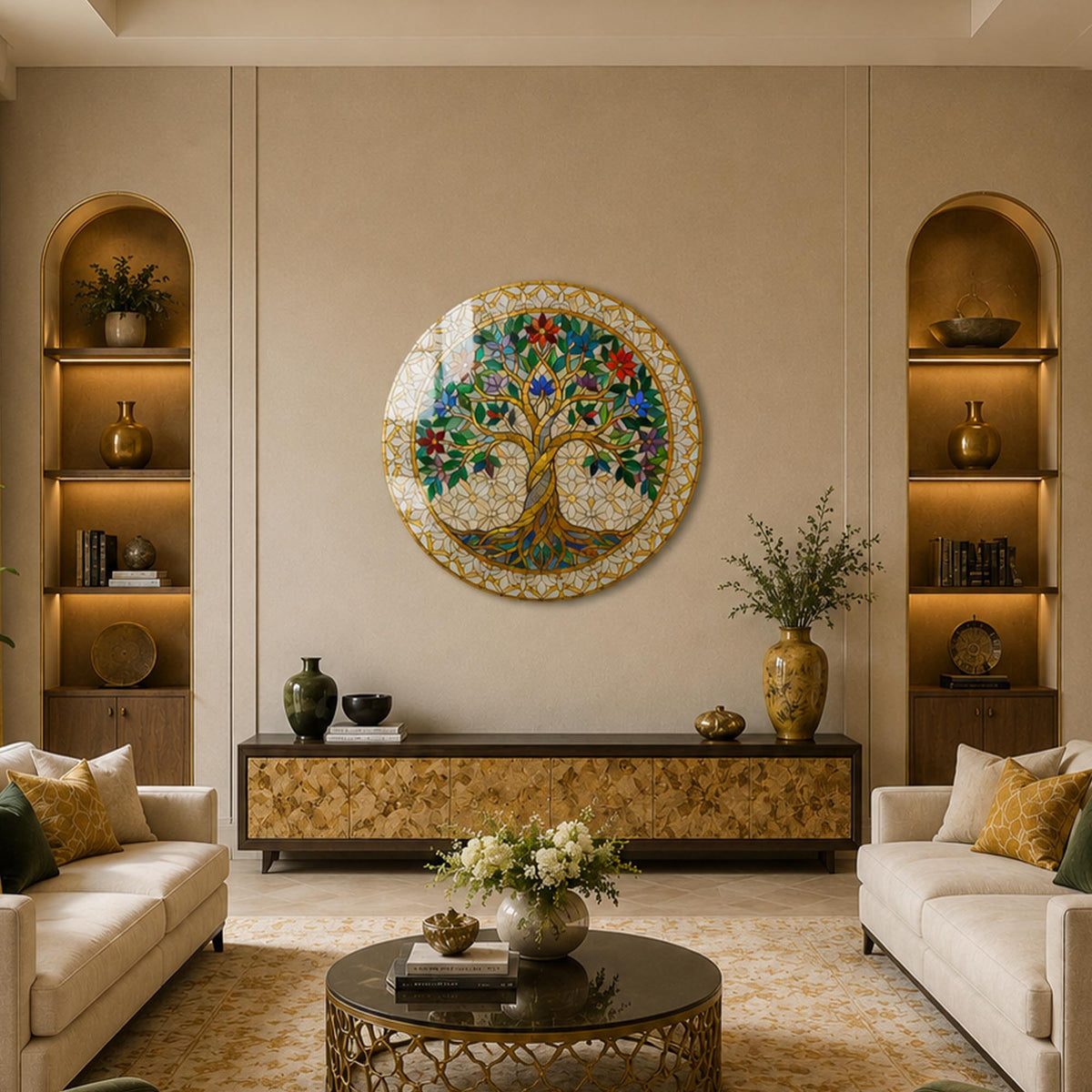 Flourishing Tree Of Life in a modern room
