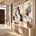 Abstract Ink Flow Triptych lifestyle view