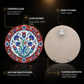 Ottoman Floral Medallion — tempered glass, ultra HD print, ready to hang