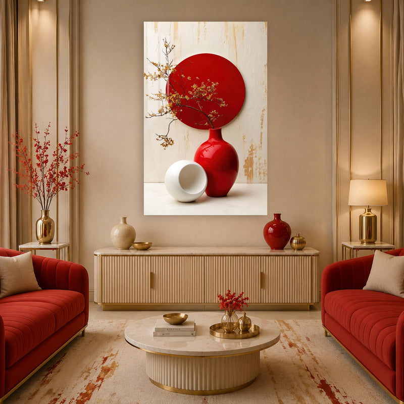 Crimson Vase Harmony lifestyle view