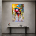 Rainy Day Umbrellas with white frame