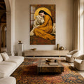 Artronauts Glass Print Golden Guardian Glass Wall Art