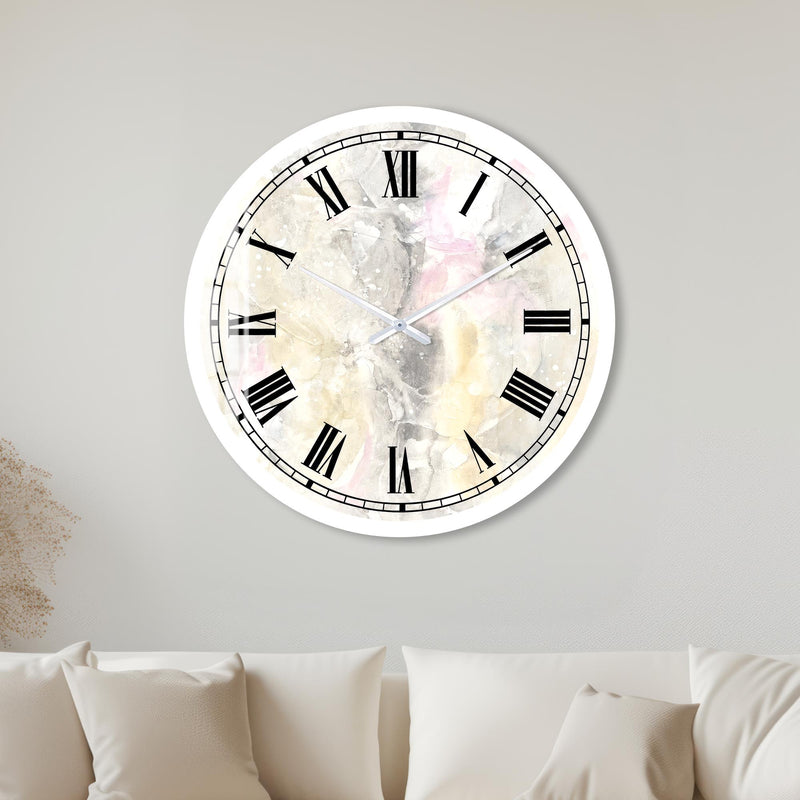 Pastel Marble Numerals with white frame