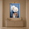 Ivory Bloom Muse with silver frame