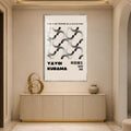 Yayoi Kusama Retro Poster with silver frame