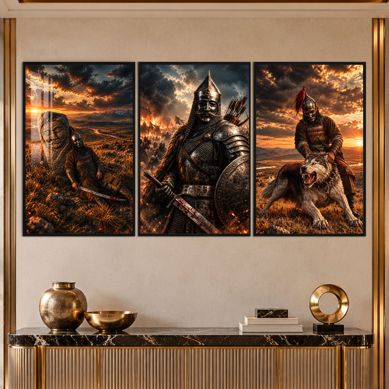 Warrior Sunset with black frame