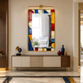Primary Mosaic with gold frame