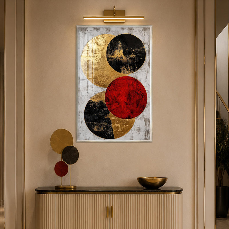 Gilded Circle Balance with silver frame