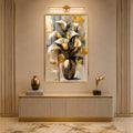 Golden Calla Lily Vase with gold frame