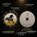 Black Stallion — tempered glass, ultra HD print, ready to hang