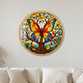 Butterfly Tree Mosaic with gold frame