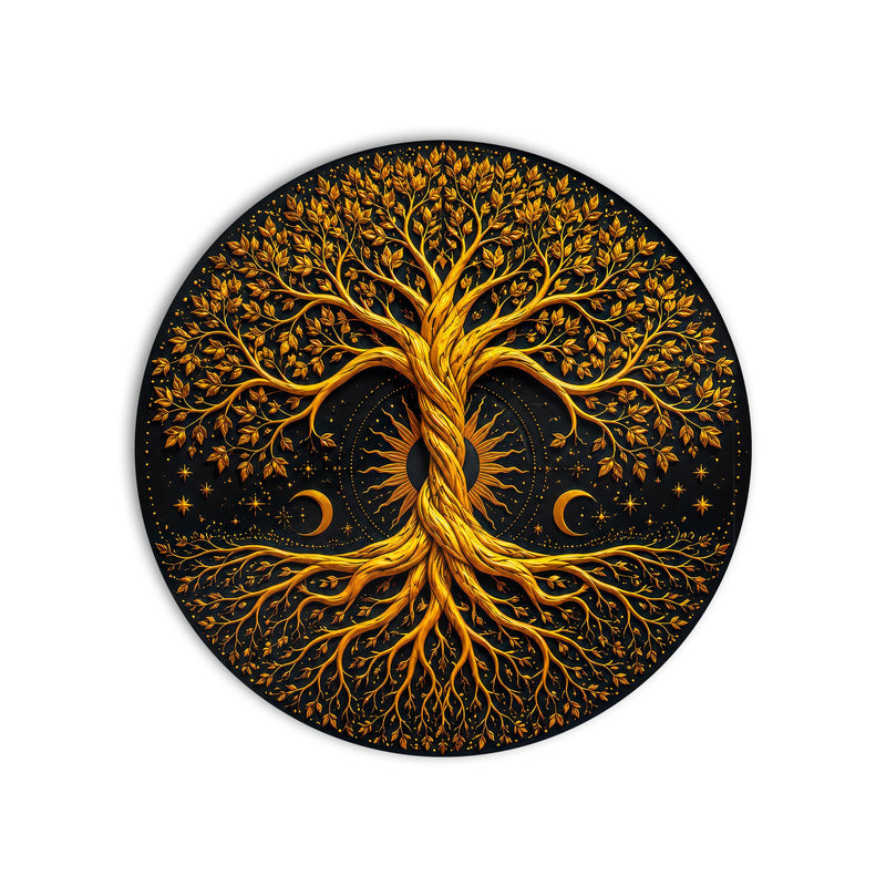 Golden Tree Of Life product shot on white background