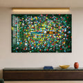 Artronauts Glass Print Boat Through Flower Field Glass Wall Art