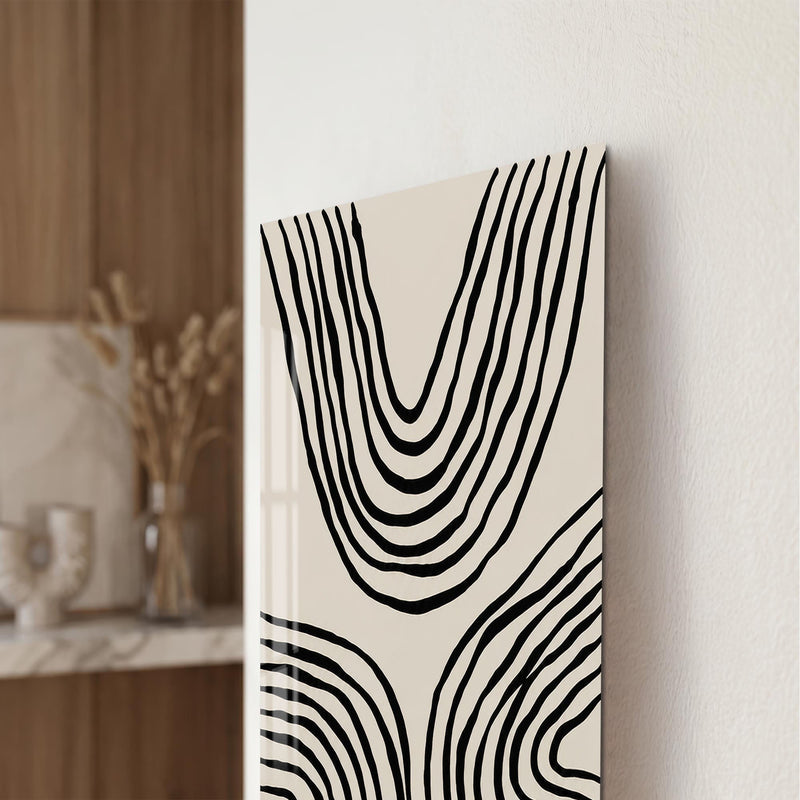 Artronauts Glass Print Flowing Contours Glass Wall Art