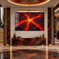 Molten Lava Burst with silver frame