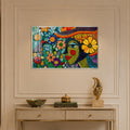 Mosaic Garden Muse with silver frame