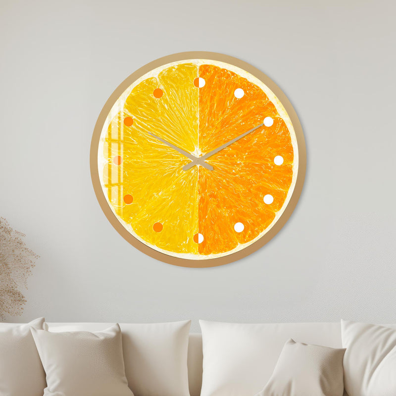 Zesty Orange Slice with gold frame