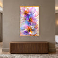 Iridescent Floral Dream with gold frame