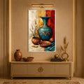 Turquoise Tribal Vessels with silver frame