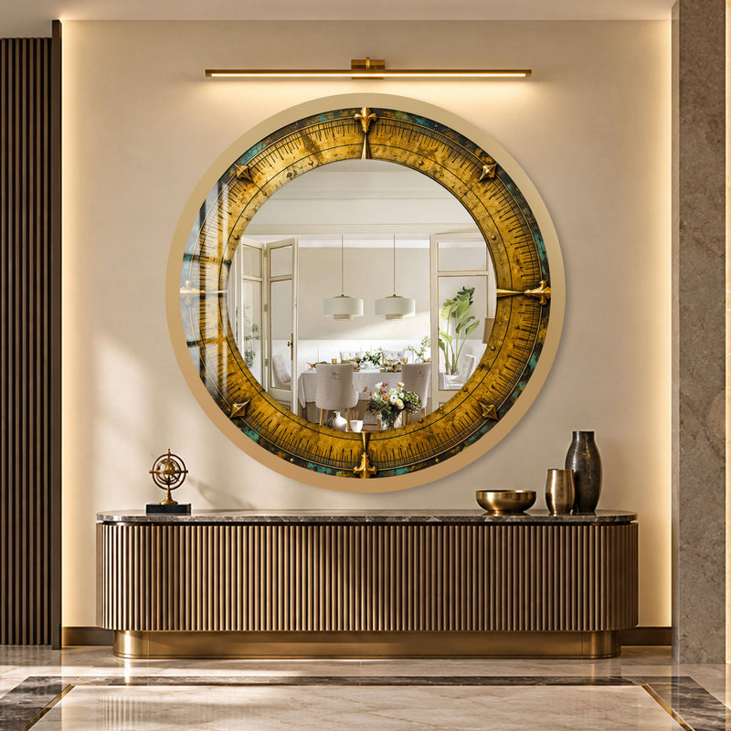 Celestial Compass with gold frame