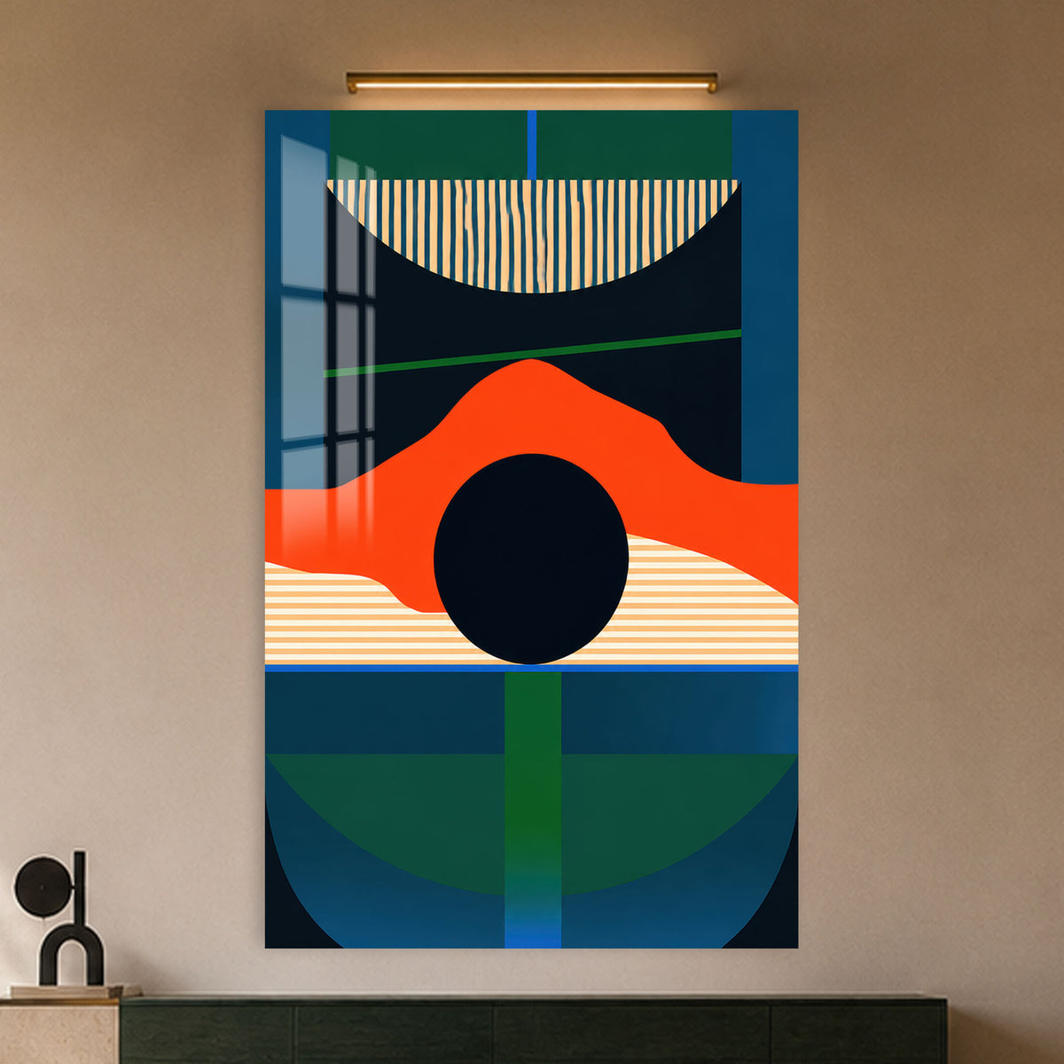 Modern Geometric Rhythm in a modern room