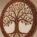 Jewelled Burgundy Tree Of Life lifestyle view